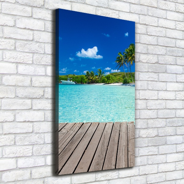 Verticale foto op canvas Tropisch strand
