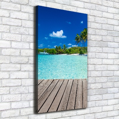 Verticale foto op canvas Tropisch strand