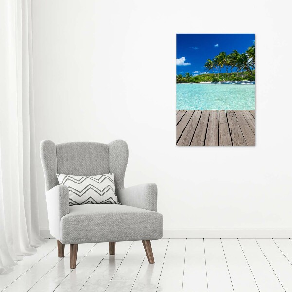 Verticale foto op canvas Tropisch strand