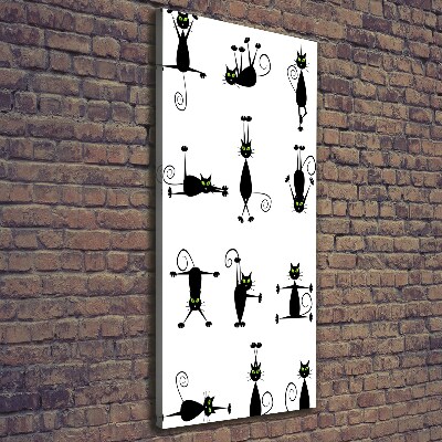 Verticale canvasfoto Katten