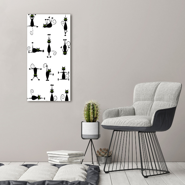 Verticale canvasfoto Katten