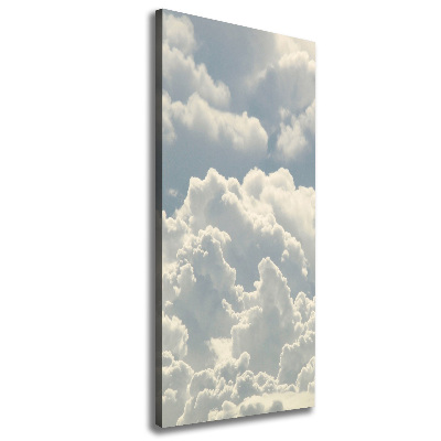 Verticaal schilderij op canvas Wolken