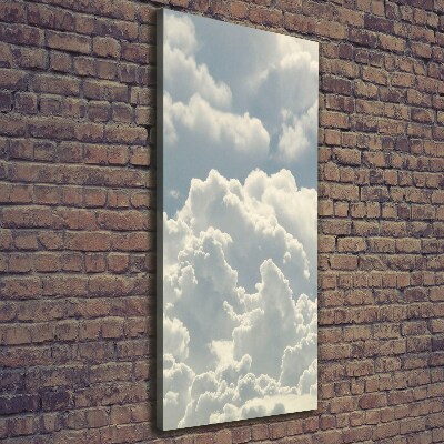 Verticaal schilderij op canvas Wolken
