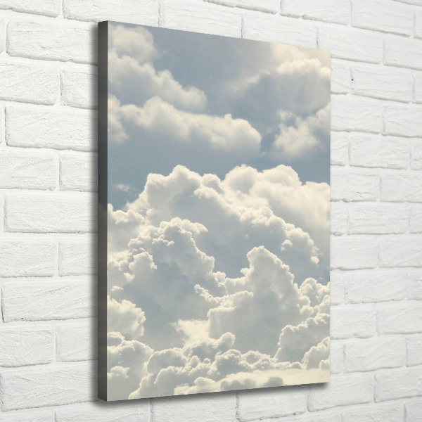 Verticaal schilderij op canvas Wolken