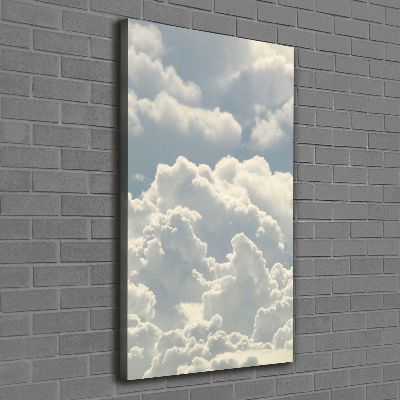 Verticaal schilderij op canvas Wolken