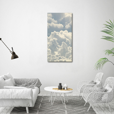 Verticaal schilderij op canvas Wolken
