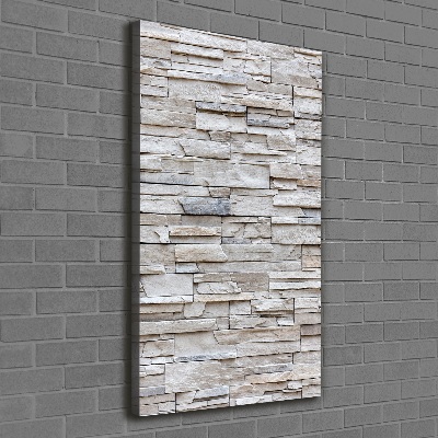 Verticale canvasfoto Stenen muur