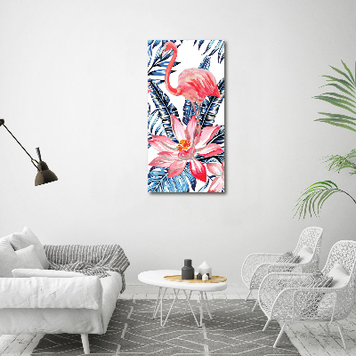 Verticaal canvasschilderij Hawaiiaanse bloemen