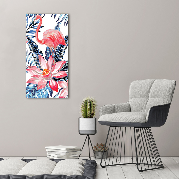 Verticaal canvasschilderij Hawaiiaanse bloemen