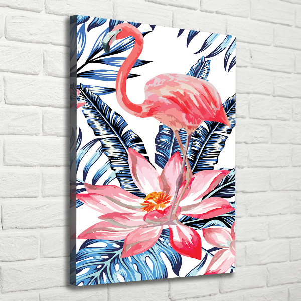 Verticaal canvasschilderij Hawaiiaanse bloemen