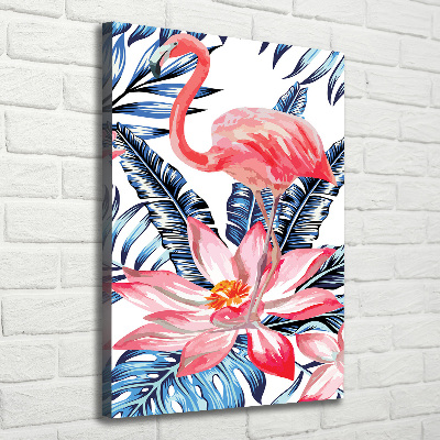 Verticaal canvasschilderij Hawaiiaanse bloemen