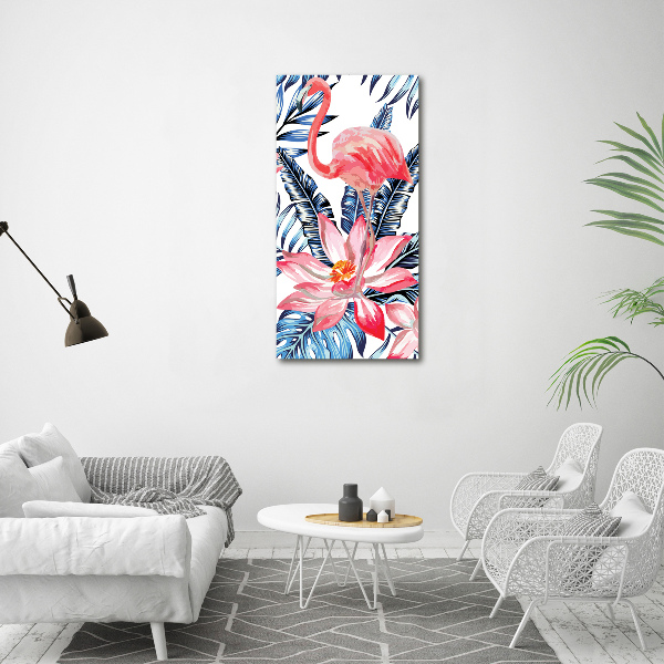 Verticaal canvasschilderij Hawaiiaanse bloemen