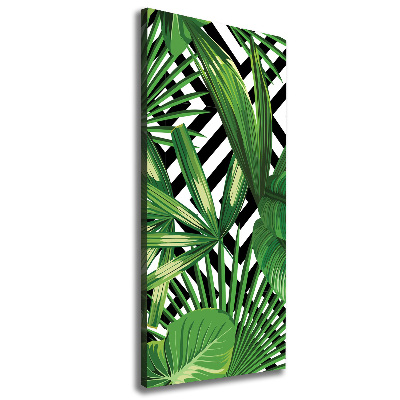 Verticale foto op canvas Tropische bladeren