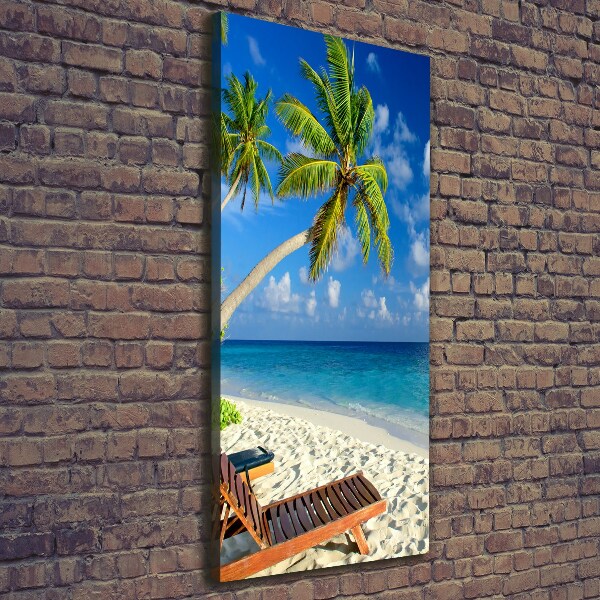 Verticale foto op canvas Tropisch strand