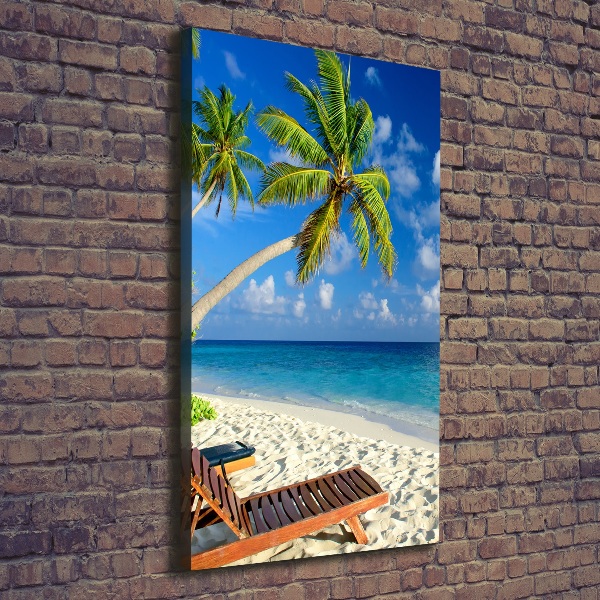 Verticale foto op canvas Tropisch strand