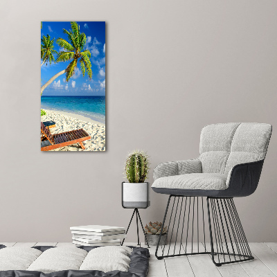 Verticale foto op canvas Tropisch strand
