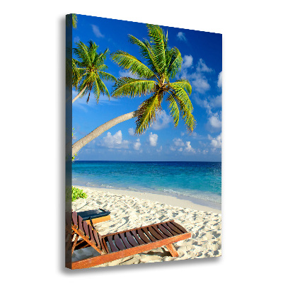 Verticale foto op canvas Tropisch strand
