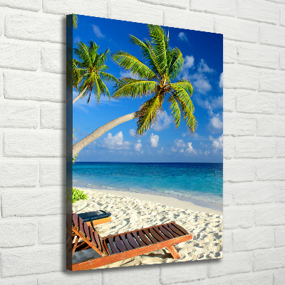 Verticale foto op canvas Tropisch strand