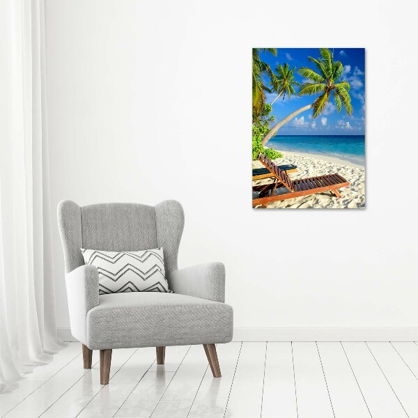 Verticale foto op canvas Tropisch strand