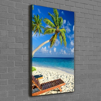 Verticale foto op canvas Tropisch strand