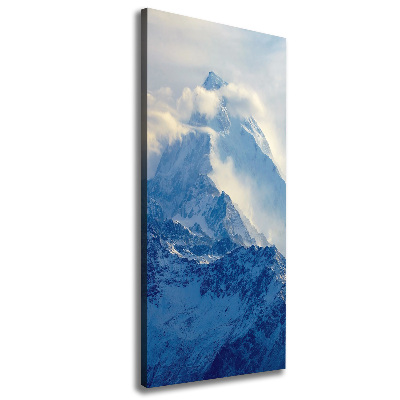 Verticaal schilderij op canvas Bovenop de berg