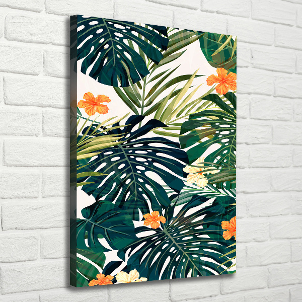 Verticaal schilderij op canvas Hawaiiaans patroon
