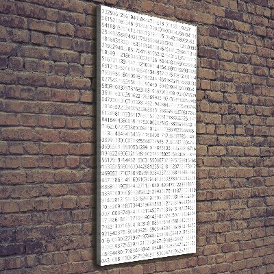 Verticaal schilderij op canvas Binaire code