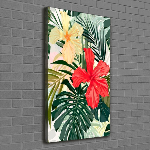 Verticale canvasfoto Hawaiiaanse bloemen