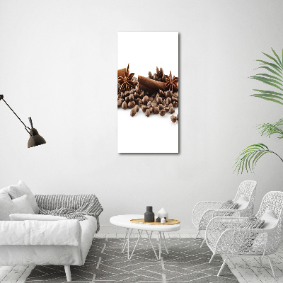 Verticaal schilderij op canvas Koffiebonen