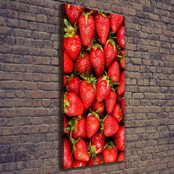 Verticaal canvasschilderij Aardbeien