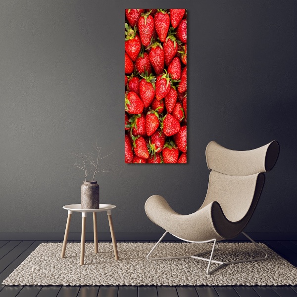 Verticaal canvasschilderij Aardbeien