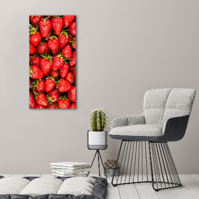 Verticaal canvasschilderij Aardbeien