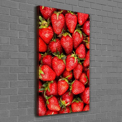 Verticaal canvasschilderij Aardbeien
