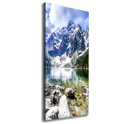 Verticale canvasfoto Het zeeoog ​​van het Tatragebergte