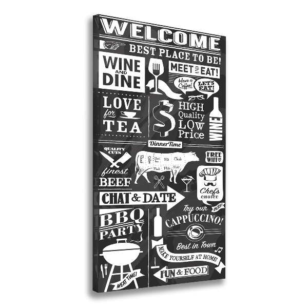 Verticaal canvasschilderij Restaurant