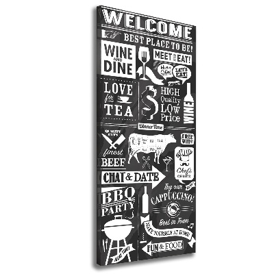 Verticaal canvasschilderij Restaurant