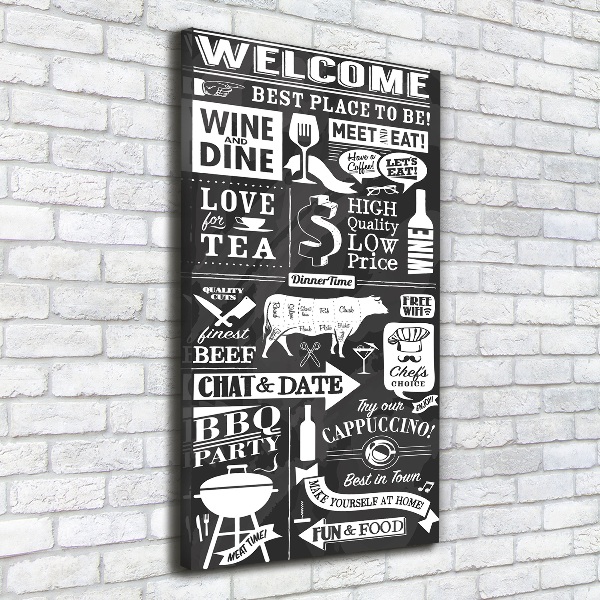 Verticaal canvasschilderij Restaurant