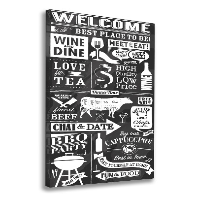 Verticaal canvasschilderij Restaurant