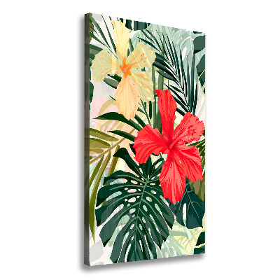 Verticale foto op canvas Hawaiiaanse bloemen
