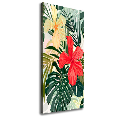 Verticale foto op canvas Hawaiiaanse bloemen
