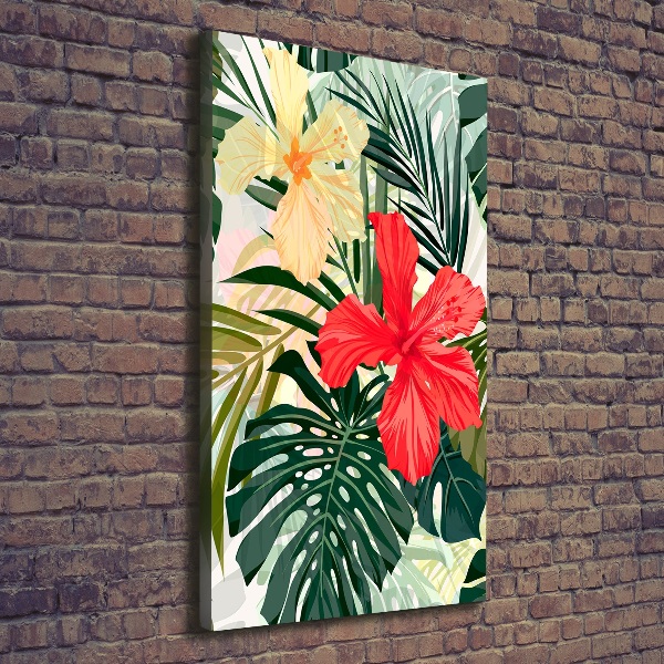 Verticale foto op canvas Hawaiiaanse bloemen