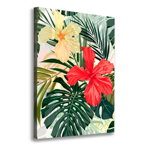 Verticale foto op canvas Hawaiiaanse bloemen