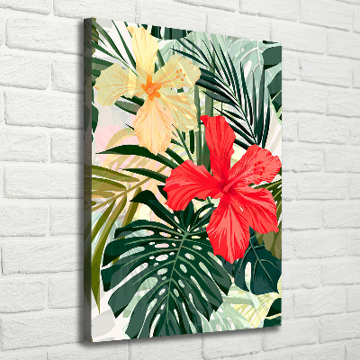 Verticale foto op canvas Hawaiiaanse bloemen