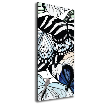 Verticaal schilderij op canvas Vlinders