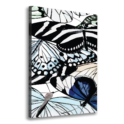 Verticaal schilderij op canvas Vlinders