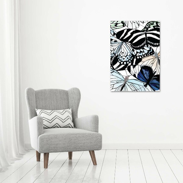 Nowoczesny fotoobraz canvas na ramie pionowy Motyle
