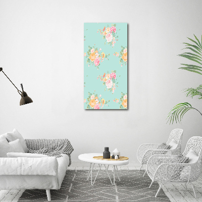 Verticaal schilderij op canvas Bloemen