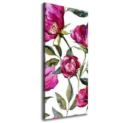 Verticale foto op canvas Klaprozen