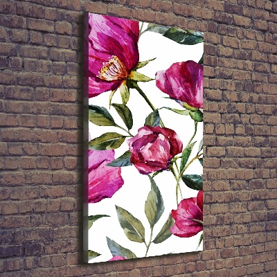 Verticale foto op canvas Klaprozen