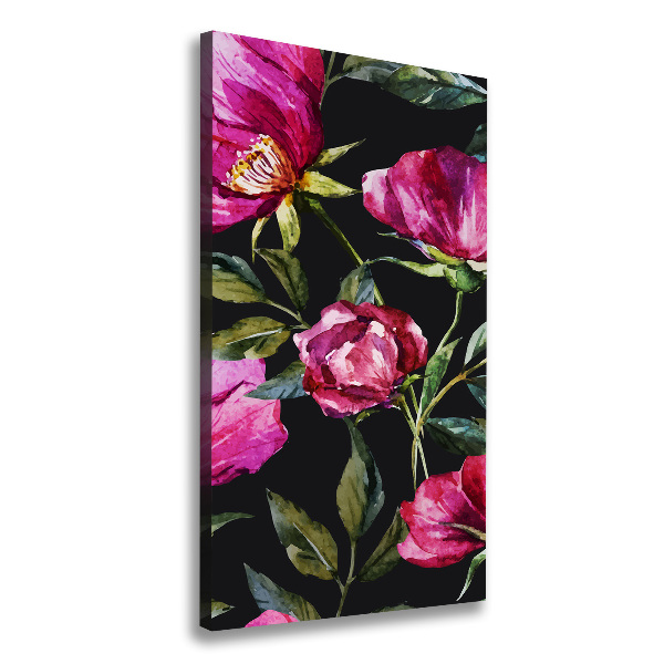 Verticale canvasfoto Klaprozen